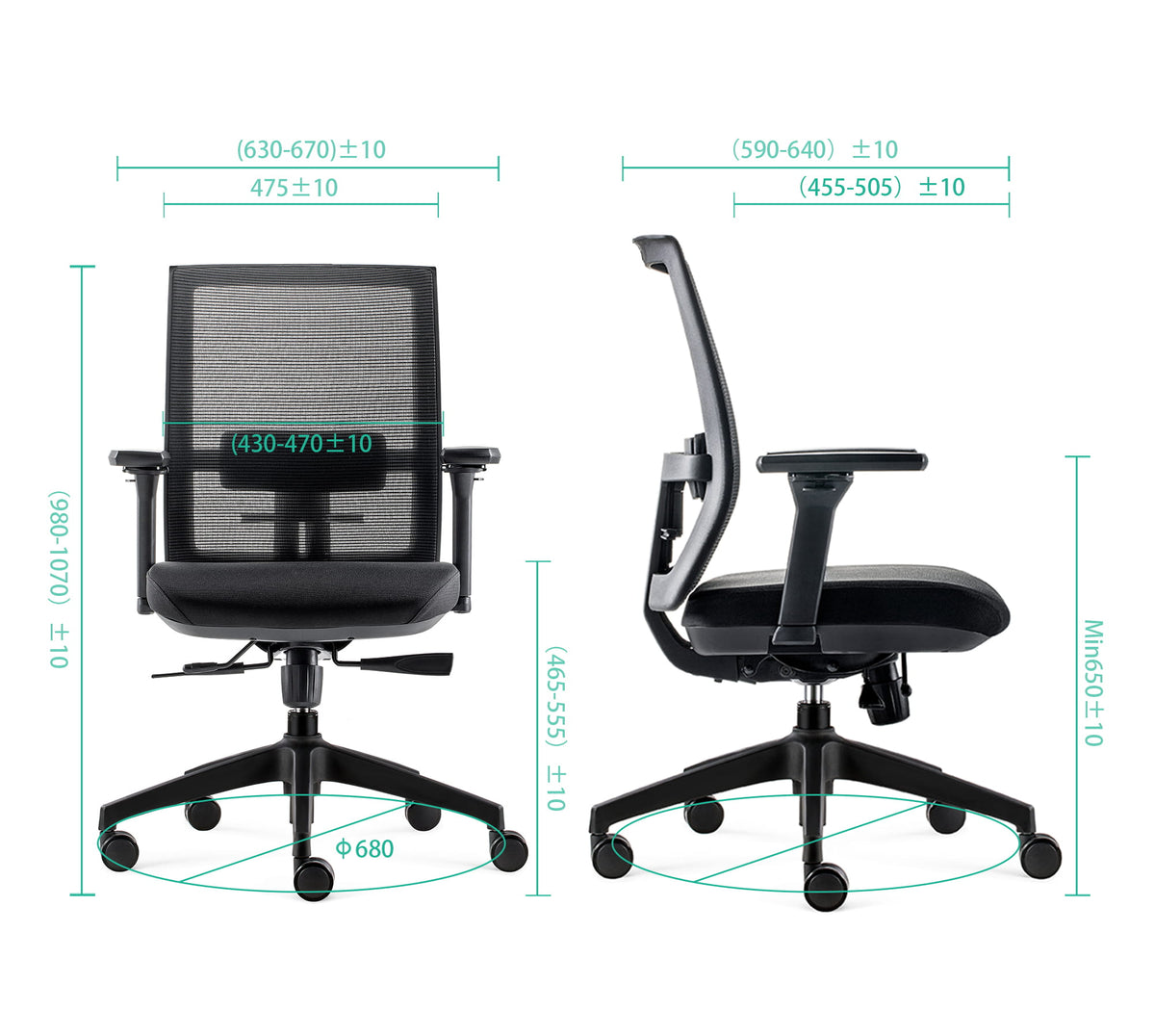 BENS 835-Ergo-4 Zwart