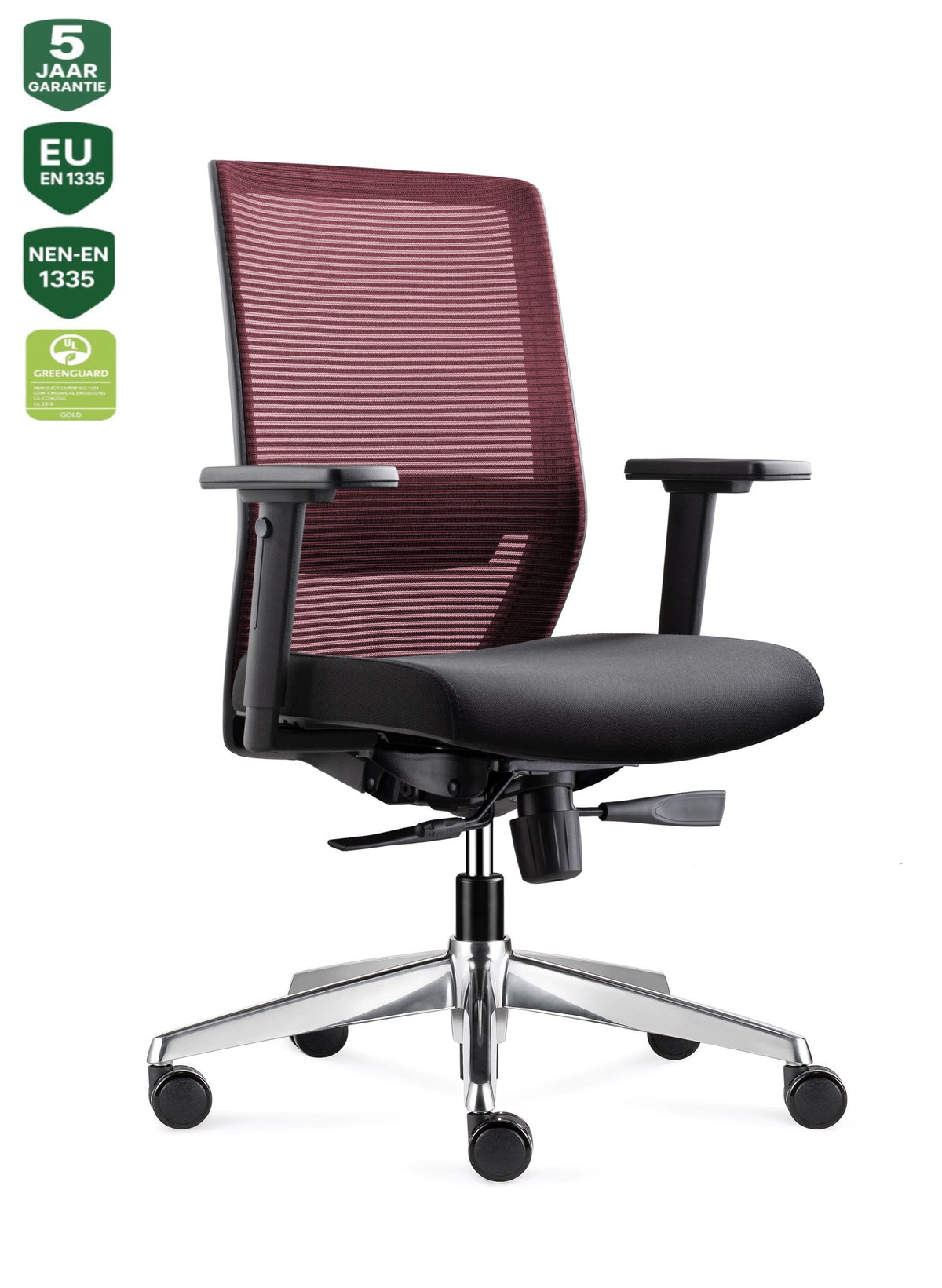 BENS 850-Ergo-3 Rood ergonomische bureaustoel