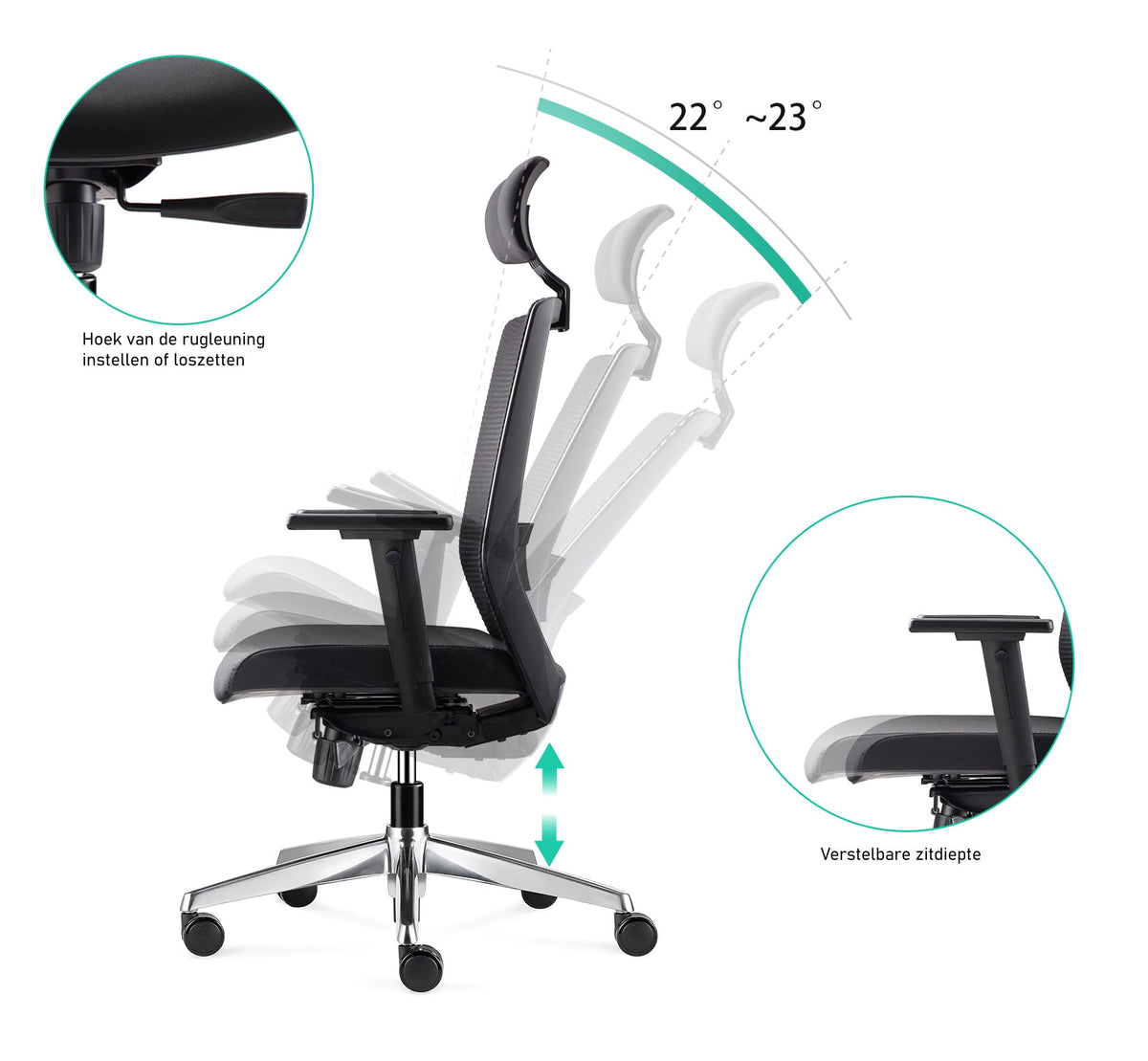 BENS 850H-Ergo-3 Blauw